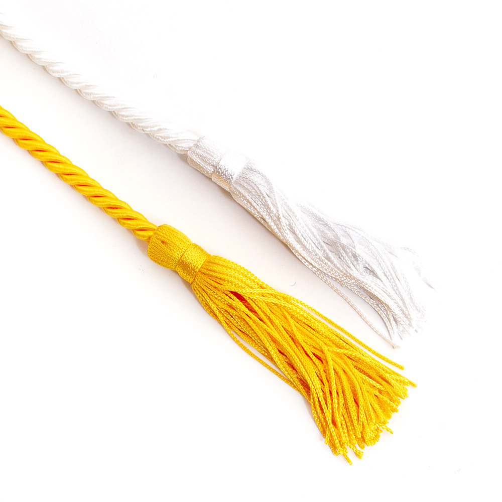 Graduation, Double Honor Cords, White/Gold